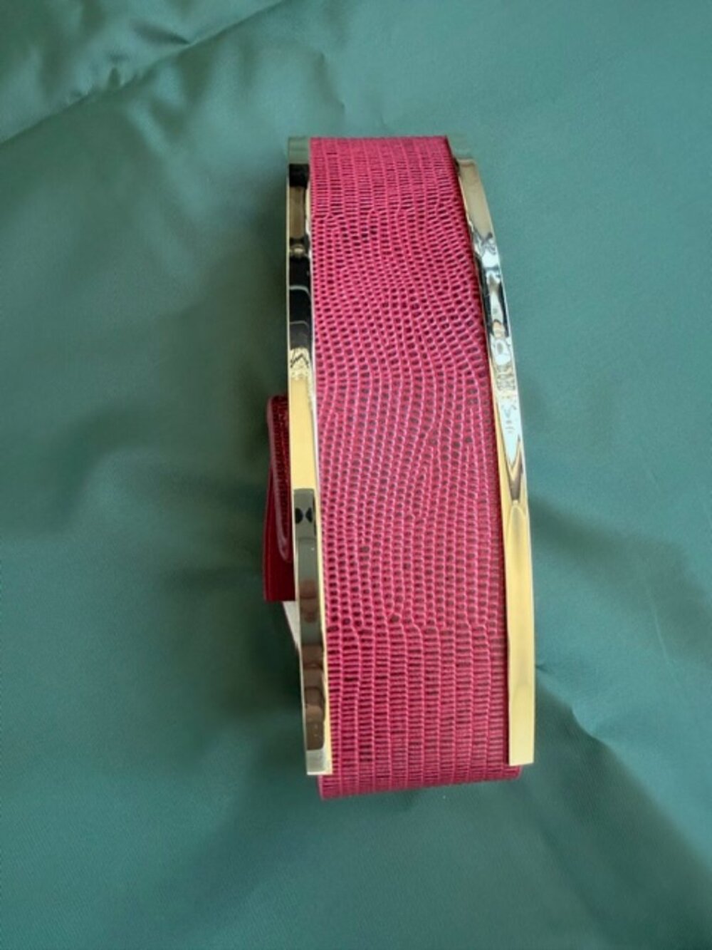 White House Black Market leather belt with metallic front, XXS, high waisted